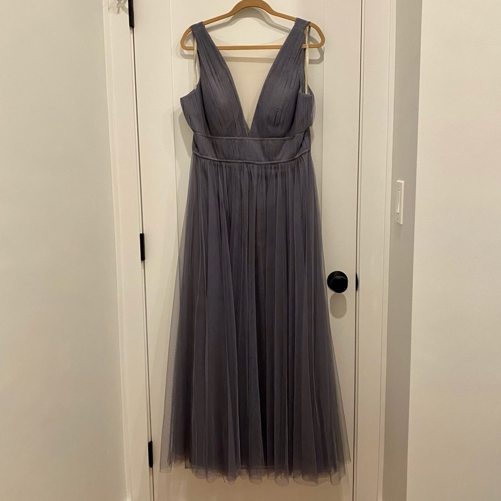 Grey-blue Bridesmaid Dress by Jenny Yoo